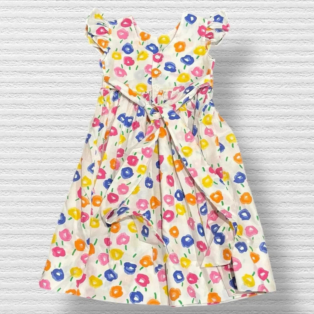 Handmade Colorful Floral Spring Dress 6x